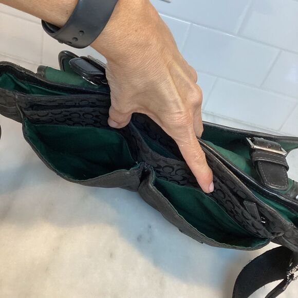 Coach Signature Logo Y2K Unisex Saddle Messenger Bag - Picture 15 of 16